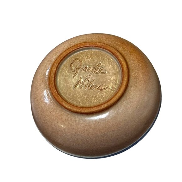 Set Of 4 Jayde Hileman Handcrafted Ceramic Bowls With Blue‎ Floral Design - Picture 3 of 4